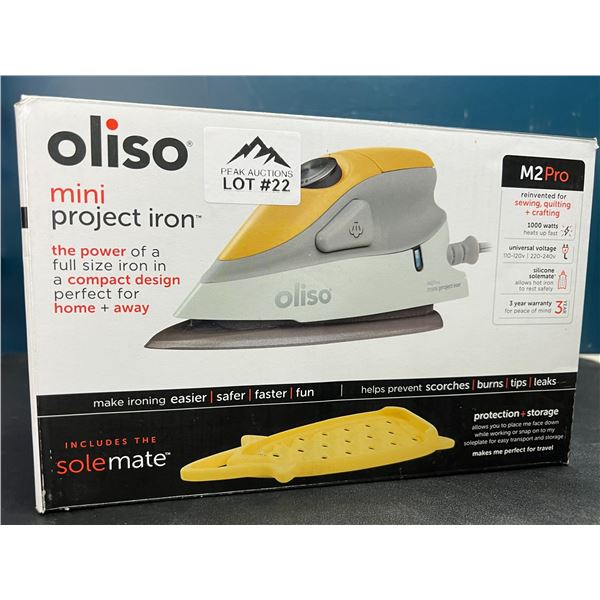 Lot of 1 Oliso M2Pro Mini Project Steam Iron