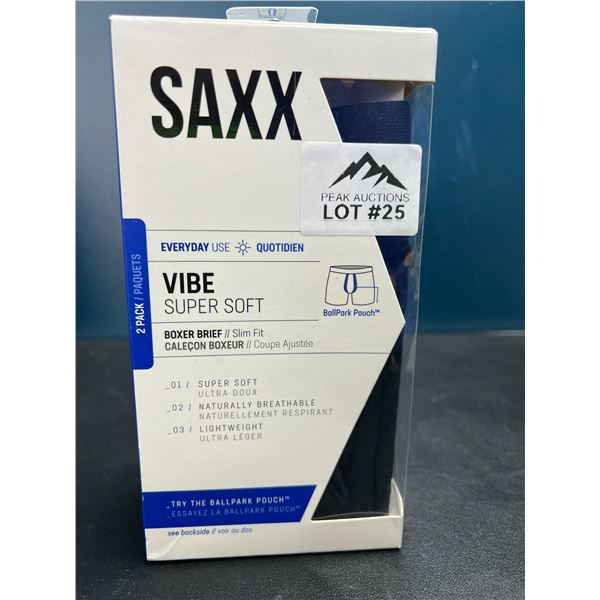 Lot of SAXX Vibe Super Soft Boxer Briefs - 2 pack - Size Small