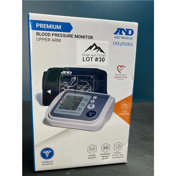 Lot of 1 Premium Blood Pressure Monitor