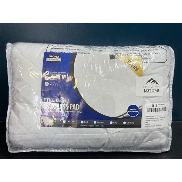 Lot of 1 Utopia Bedding Fitted Quilted Mattress Pad - Twin Size