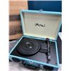 Image 2 : Lot of 1 LP&No.1 Suitcase Vinyl Record Player/Vintage Turntable - Blue