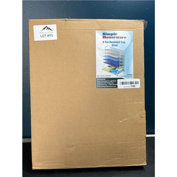 Lot of 1 6-Tier Document Orgnaizer Tray - Silver