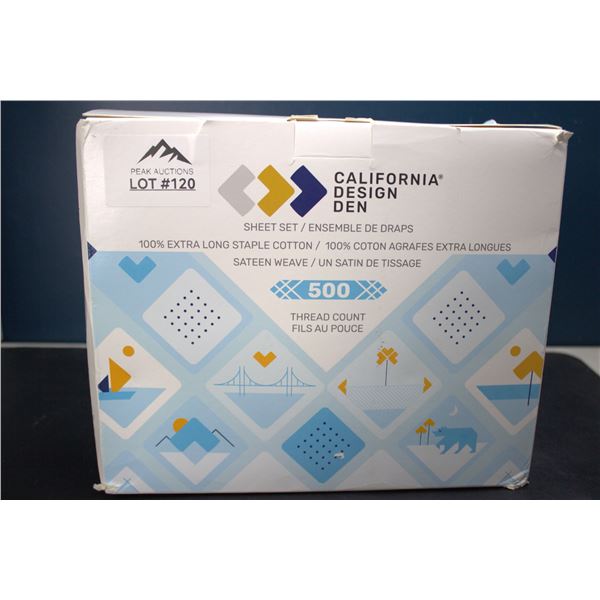 Lot of 1 California Design Den 500 Thread Count Queen Sheet Set