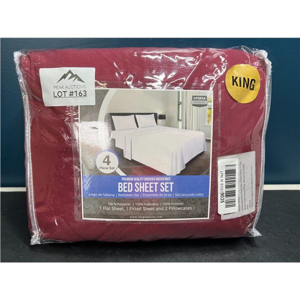 Lot of 1 King 4 Piece Bed SHeet Set
