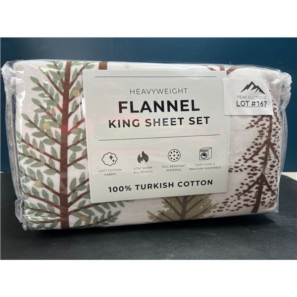 Lot of 1 Flannel King Sheet Set