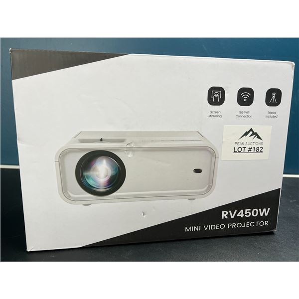 Lot of 1 RV450W Mini Video Projector w/ 5G Wi-Fi & Tripod