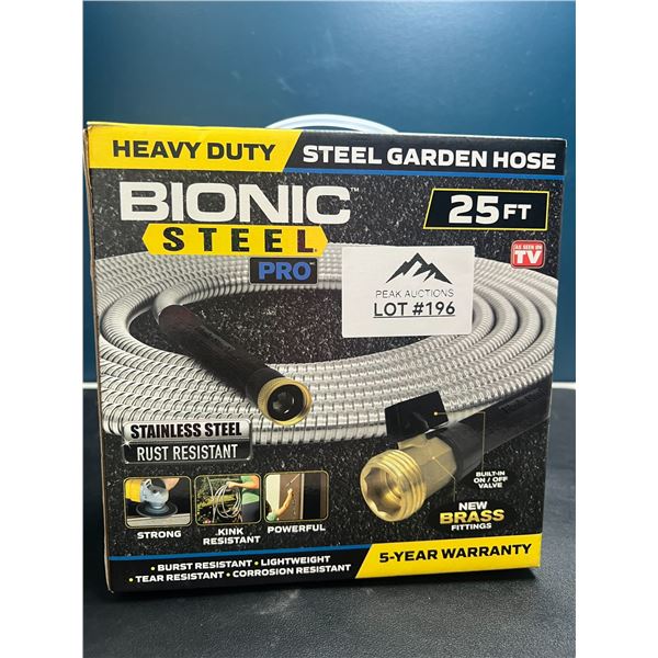 Lot of 1 25' Steel Garden Hose