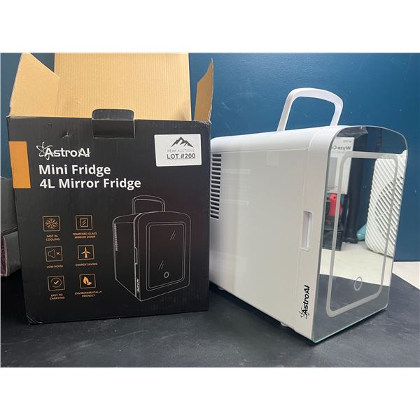 Lot of 1 Astro AI 4L Mini Frdige With Mirror