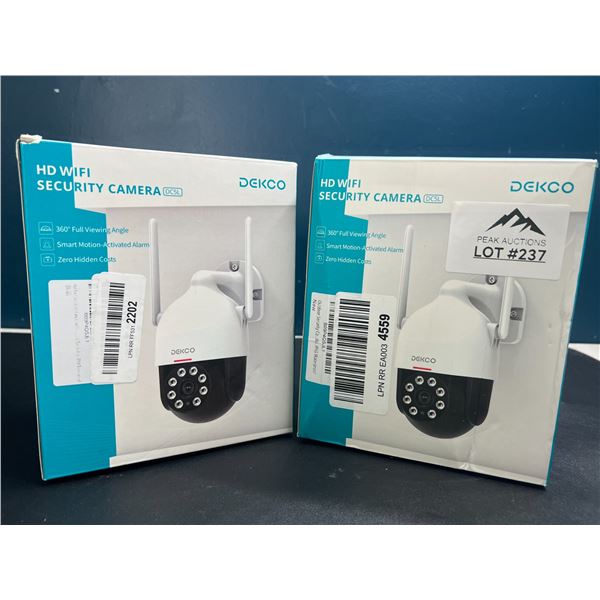 Lot of 2 Dekco HD WiFi Outdoor Security Cameras