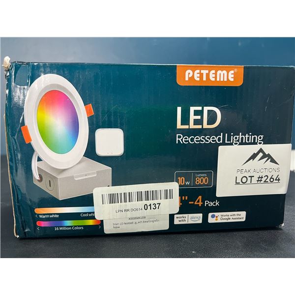 Lot of 1 LED RGB 4" Recessed Lighting - 4Pack