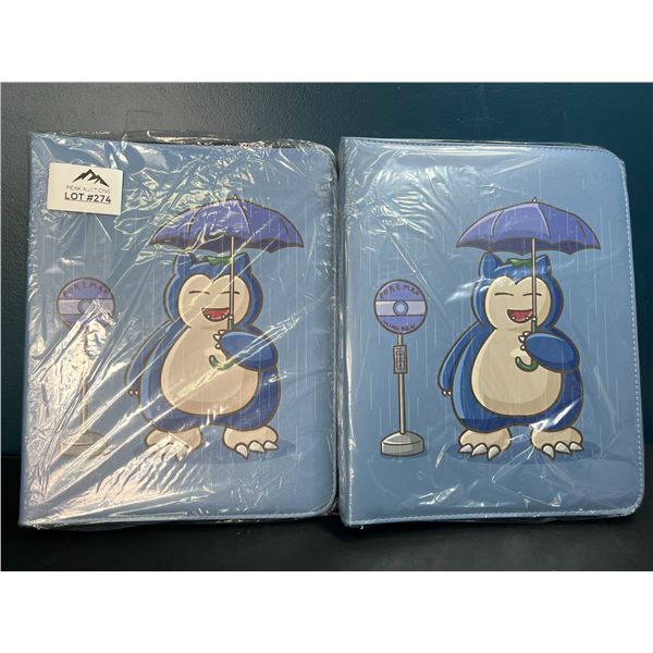 Lot of 2 Leather Pokemon Card Binders