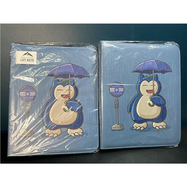 Lot of 2 Leather Pokemon Card Binders