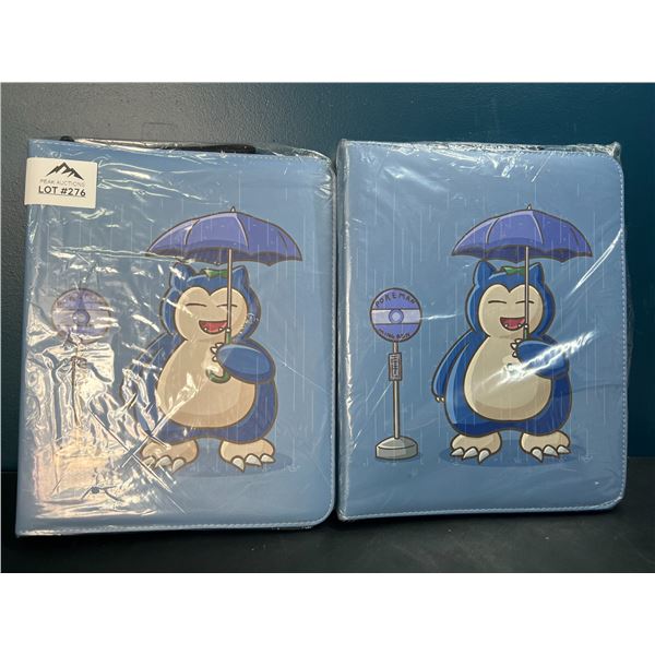 Lot of 2 Leather Pokemon Card Binders