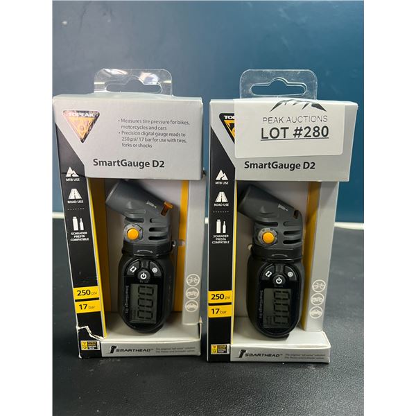 Lot of 2 Topeak SmartGuage D2 Air Pressure Guages