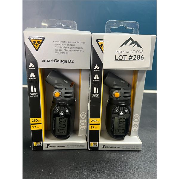 Lot of 2 Topeak SmartGuage D2 Air Pressure Guages