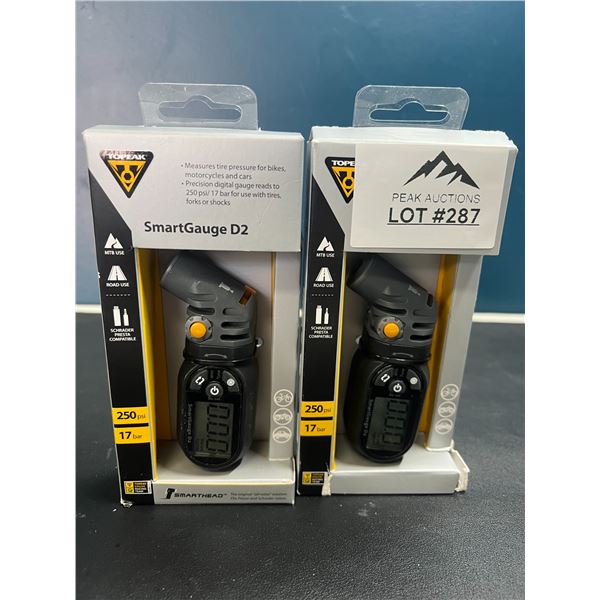 Lot of 2 Topeak SmartGuage D2 Air Pressure Guages