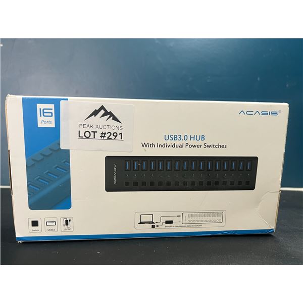 Lot of 1 USB 3.0 Hub - 16 Ports - With Individual Power Switches