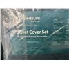 Image 2 : Lot of 1 Bedsure Duvet Cover Set - 90x90 Inch
