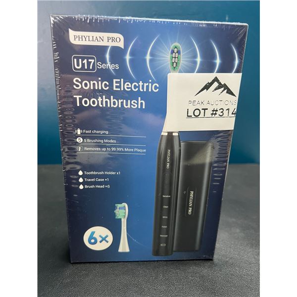 Lot of 1 Phylian Pro Sonic Electric Rechargeable Toothbrush Set