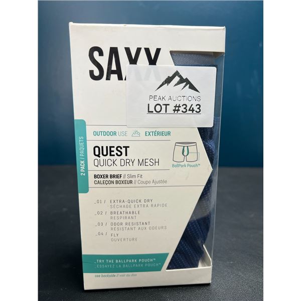 Lot of SAXX Quest Quick Dry Mesh Boxer Briefs - 2Pack - Size Large