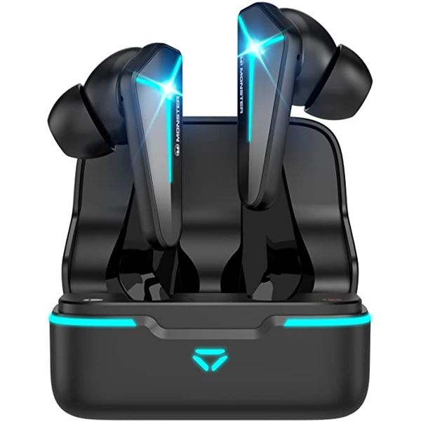 Lot of 1 Monster Mission TWS Wireless/Bluetooth Gaming Earbuds -  Noise Cancelling