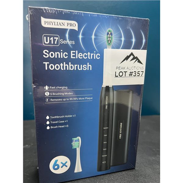 Lot of 1 Phylian Pro Sonic Electric Rechargeable Toothbrush Set