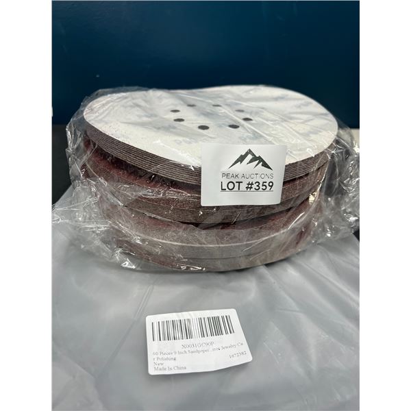 Lot of 9-Inch Sanding/Polishing Discs - 60 PCS