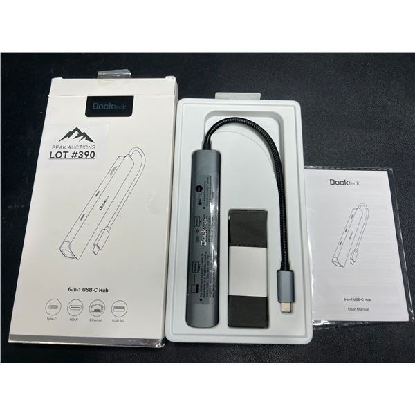 Lot of 1 DockTeck 6-in-1 USB-C Hub