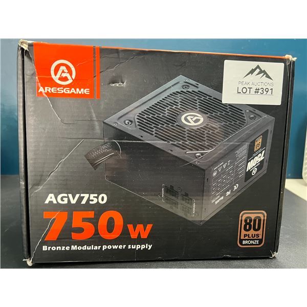Lot of 1 Aresgame AGV750 750W Bronze Modular Power Supply for PC