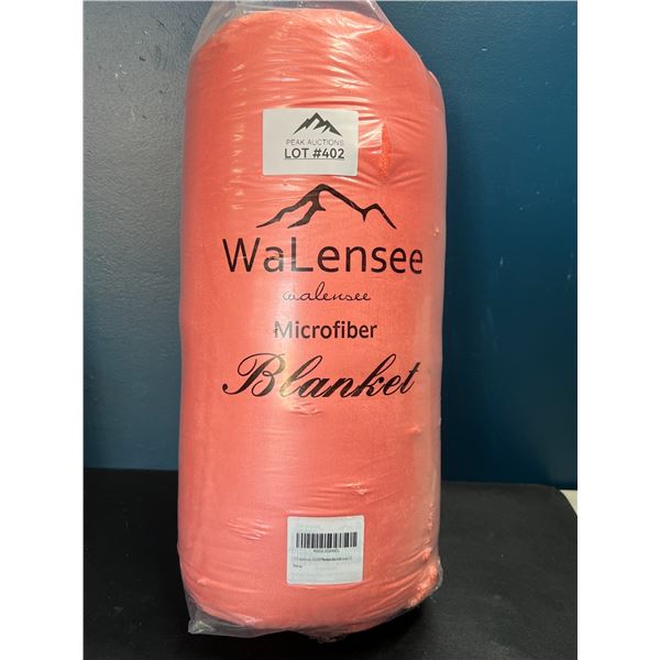 Lot of 1 Walensee Sherpa Plush Blanket - Pink - 90 x 108 inch Large Size