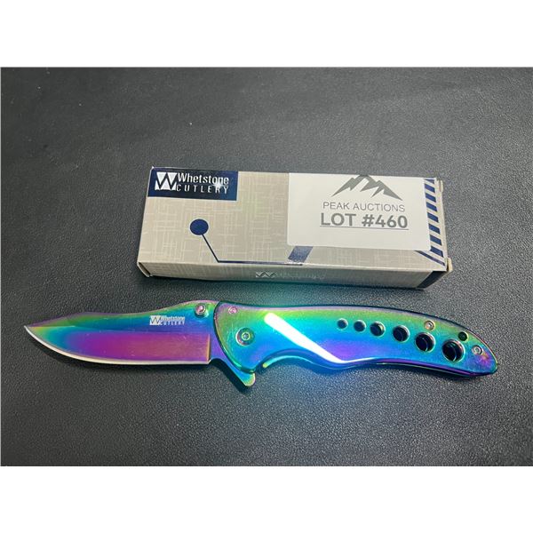 Lot of 1 Whetstone Cutlery 'The Arc' Rainbow Anodized Pocket Knife