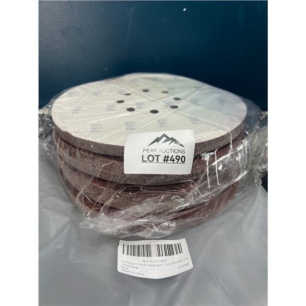 Lot of 9-Inch Sanding/Polishing Discs - 60 PCS