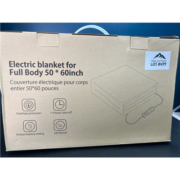Lot of 1 Electric Blanket for Full-Body (50x60 inch) - Grey