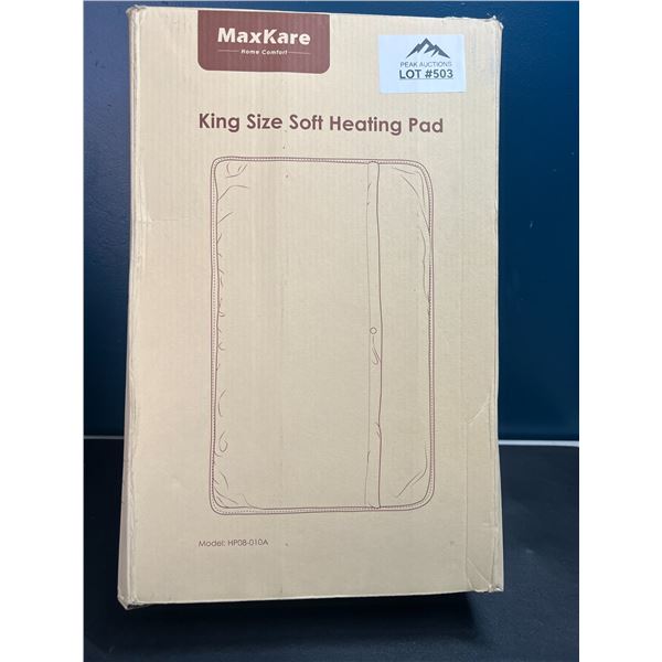 Lot of 1 King Size Soft Heating Pad - Blue