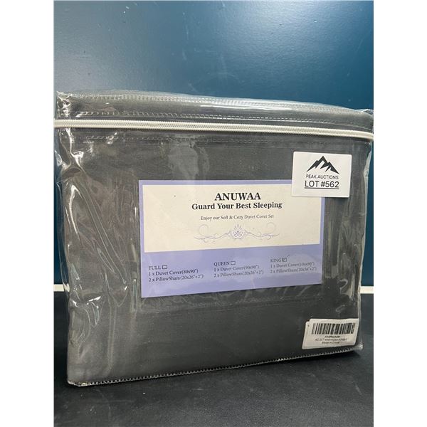 Lot of 1 King Size Duvet Cover Set - Grey