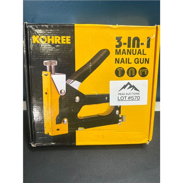 Lot of 1 Kohree 3-in-1 Nail Gun