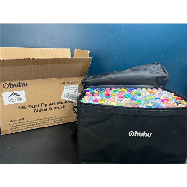 Lot of Huhu 168PC Dual Tip Artist Markers