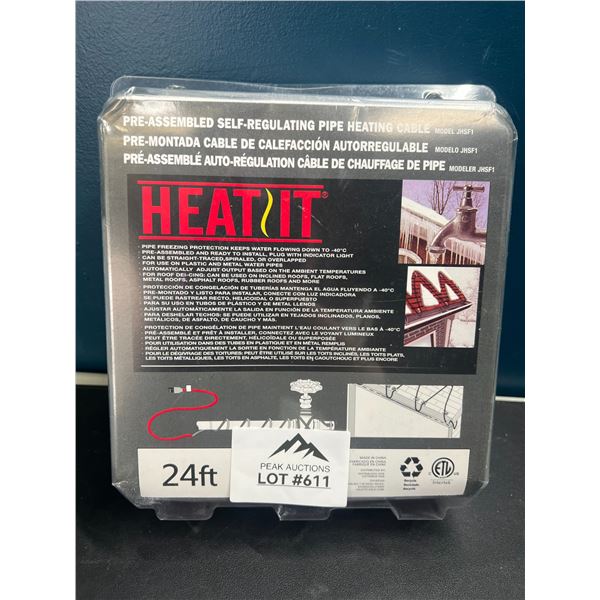 Lot of 1 HeatIt Pipe Heating Cable - 24FT