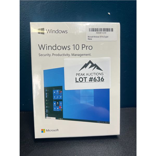 Lot of 1 Windows 10 Pro Download/Install Software