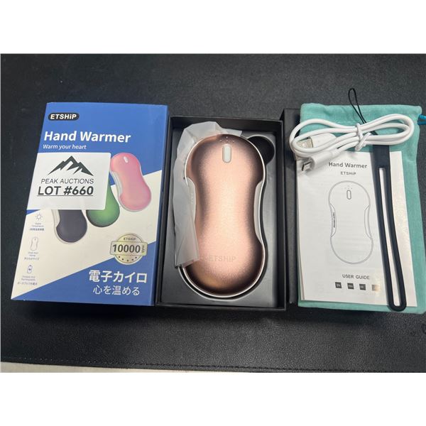 Lot of 1 Portable Hand Warmer/Power Bank - 10,000mAh High-Capacity Charger