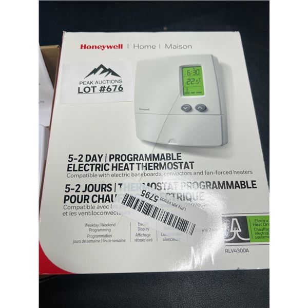 Lot of 1 Honeywell Electric Heat Thermostat