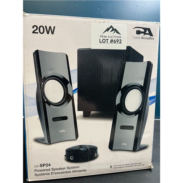 Lot of 1 CyberAcoustics Powered Speaker System