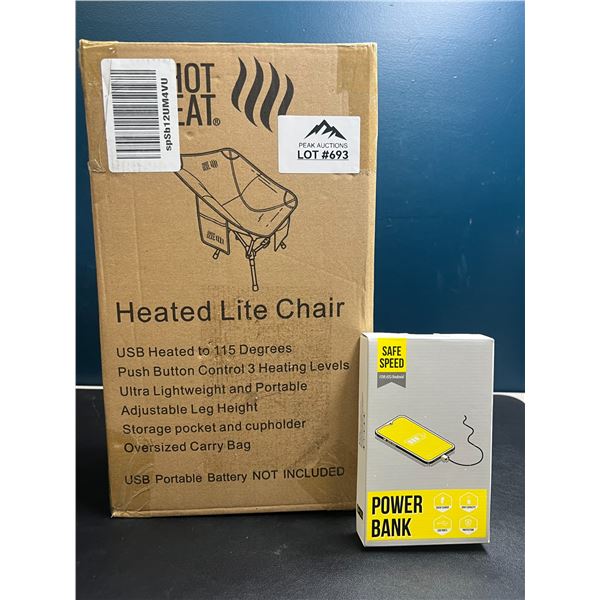 Lot of 1 Heated Lite Chair - Powerbank Included