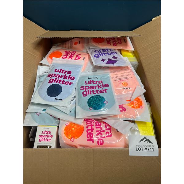 Lot of 1 Large Box FULL of Assorted Hemway Glitters