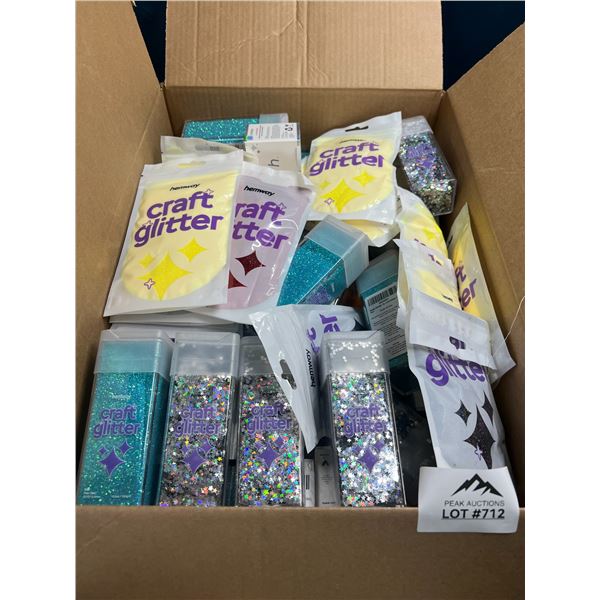 Lot of 1 Large Box FULL of Assorted Hemway Glitters