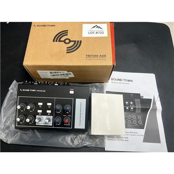 Lot of 1 SoundTown Triton-A08 8-Channel Stereo Mini Mixer