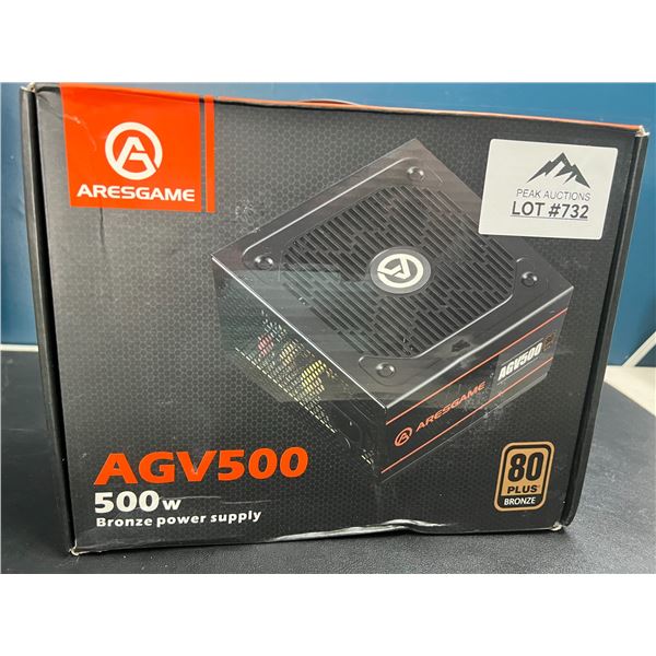 Lot of 1 Aresgame AGV500 500W Bronze Power Supply for PC