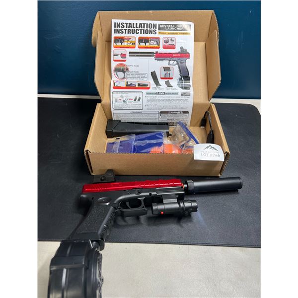 Lot of 1 Gcock Crystal Bullet Series Rechargeable/Automatic Gel Ball Blaster Gun