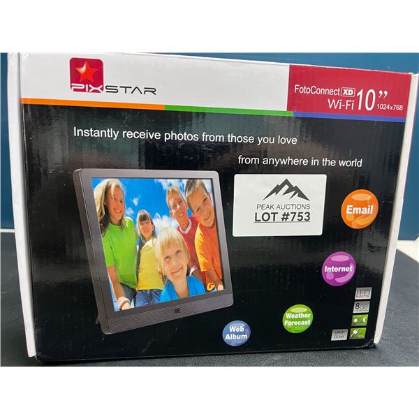 Lot of 1 PixStar 10-Inch WiFi Digital Photo Frame