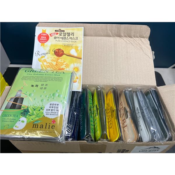 Lot of 1 Box of Assorted Skincare Face Masks (100PCS!)